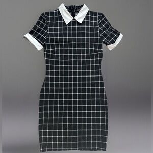 Collared plaid mini dress